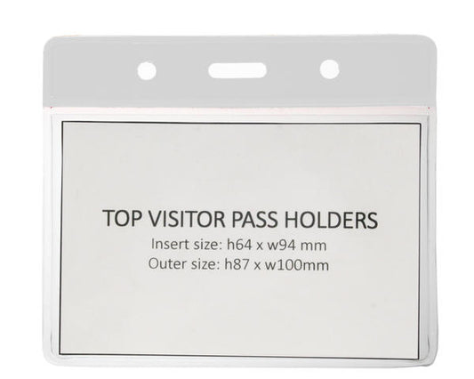 Vinyl White Top Card Holders - 91x65mm (Pack of 100)