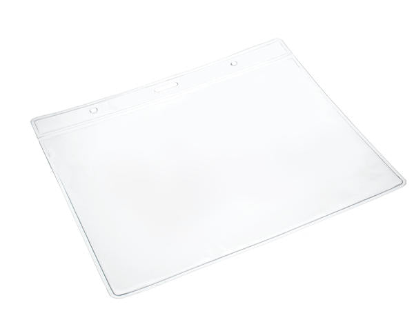 Clear A6 Vinyl ID Card Holders  Eco Friendly - Landscape (Pack of 100)
