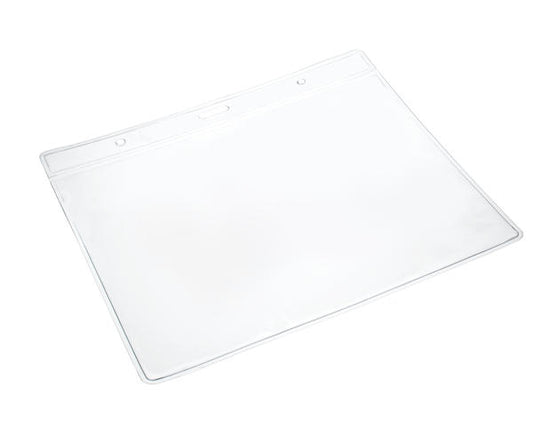 Clear A6 Vinyl ID Card Holders  Eco Friendly - Landscape (Pack of 100)