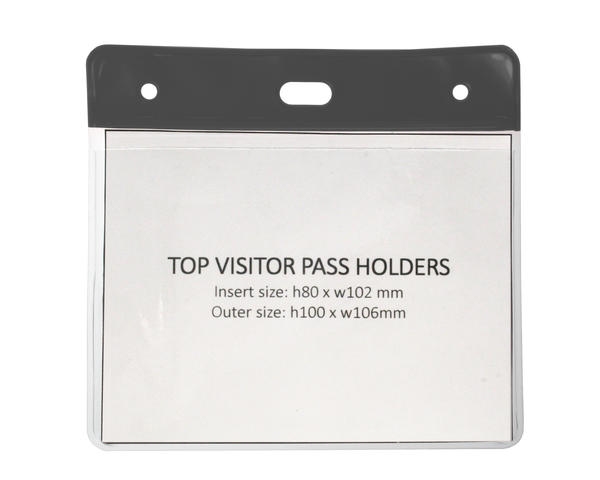 Vinyl Black Top Card Holders - 102x83mm (Pack of 100)