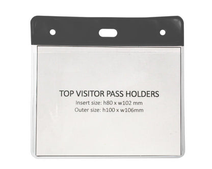 Vinyl Black Top Card Holders - 102x83mm (Pack of 100)