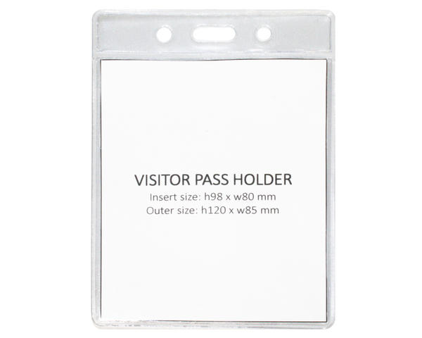 Clear Vinyl Visitor Card Holder  Eco Friendly - Portrait (Pack of 100)