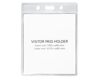Clear Vinyl Visitor Card Holder  Eco Friendly - Portrait (Pack of 100)