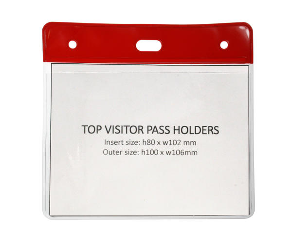 Vinyl Red Top Card Holders - 102x83mm (Pack of 100)