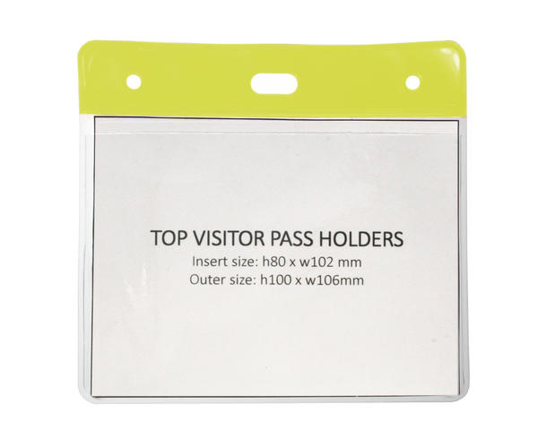 Vinyl Yellow Top Card Holders - 102x83mm (Pack of 100)