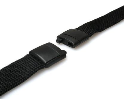 16mm Black Tubular Flexiweave Breakaway Lanyards with attached Mini Yoyo Card Reel & Clear Vinyl Strap (Pack of 50)