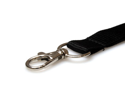 20mm Recycled Black Lanyards with Flat Breakaway and Metal Trigger Clip (Pack of 100)