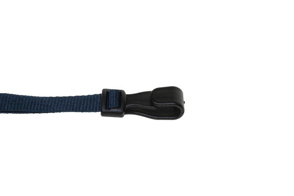 10mm Recycled Plain Dark Blue Lanyards with Plastic J Clip (Pack of 100)