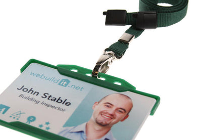 10mm Recycled Plain Dark Green Lanyards with Metal Lobster Clip (Pack of 100)