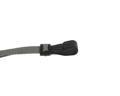 10mm Recycled Plain Grey Lanyards with Plastic J Clip (Pack of 100)