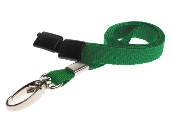 10mm Recycled Plain Light Green Lanyards Lobster Clip (Pack of 100)
