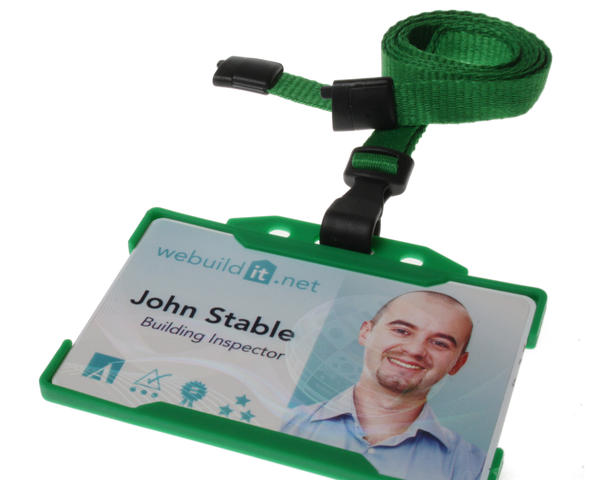 10mm Recycled Plain Light Green Lanyards with Plastic J Clip (Pack of 100)
