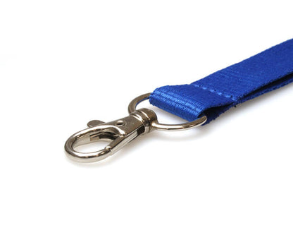 20mm Recycled Mid Blue Lanyards with Flat Breakaway and Metal Trigger Clip (Pack of 100)