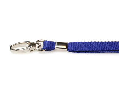10mm Recycled Plain Navy Blue Lanyards with Metal Lobster Clip (Pack of 100)