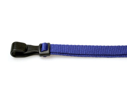 10mm Recycled Plain Navy Blue Lanyards with Plastic J Clip (Pack of 100)