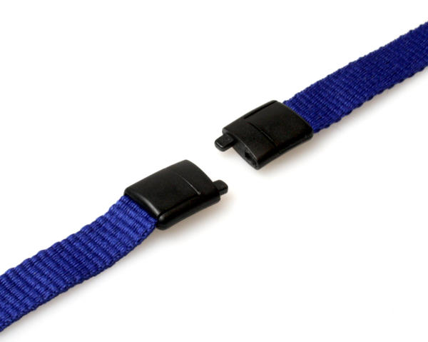 10mm Recycled Plain Navy Blue Lanyards with Plastic J Clip (Pack of 100)