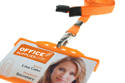 10mm Recycled Plain Orange Lanyards with Metal Lobster Clip (Pack of 100)