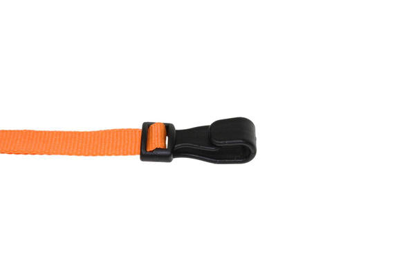 10mm Recycled Plain Orange Lanyards with Plastic J Clip (Pack of 100)