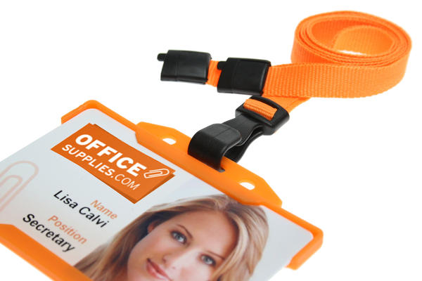 10mm Recycled Plain Orange Lanyards with Plastic J Clip (Pack of 100)