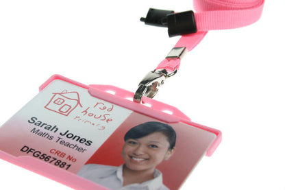 10mm Recycled Plain Pink Lanyards with Metal Lobster Clip (Pack of 100)