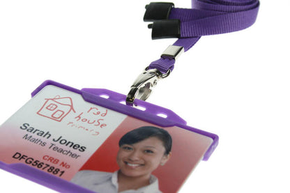 10mm Recycled Plain Purple Lanyards with Metal Lobster Clip (Pack of 100)