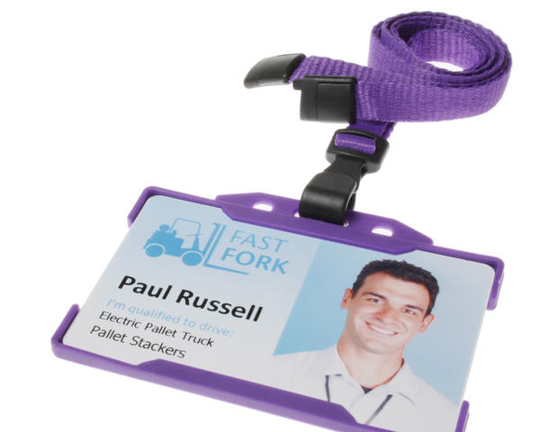 10mm Recycled Plain Purple Lanyards with Plastic J Clip (Pack of 100)