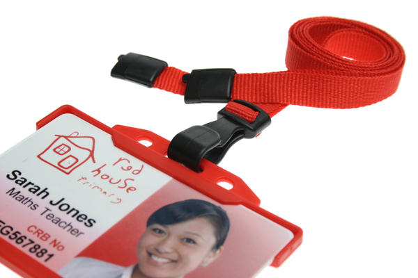 10mm Recycled Plain Red Lanyards with Plastic J Clip (Pack of 100)