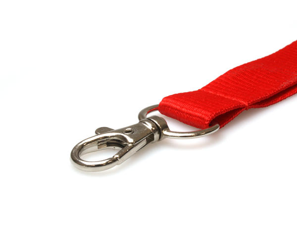 20mm Recycled Red Lanyards with Flat Breakaway and Metal Trigger Clip (Pack of 100)