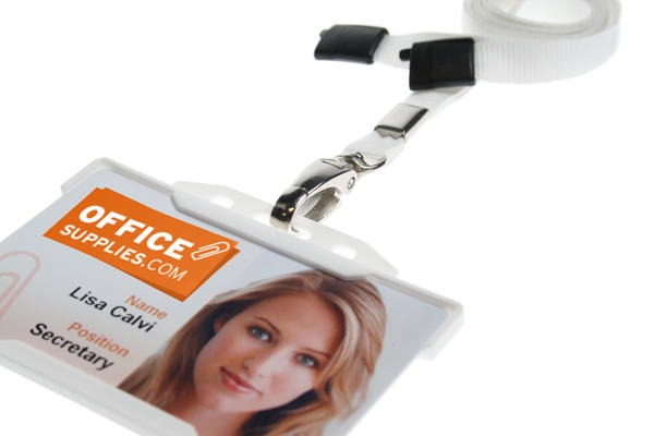 10mm Recycled Plain White Lanyards with Metal Lobster Clip (Pack of 100)