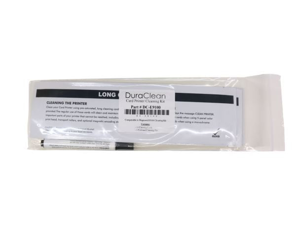 DuraClean E9100 Printer Cleaning Kit (10 Cards  1 Pen)