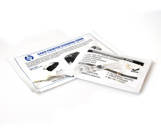 Cleaning Kit compatible with the Evolis Tattoo  Pebble  Dualys  Securion & Quantum A5011 Ultraclean Cleaning Kit (Pack of 5)