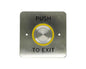 Exit Device: Push Button - 25mm  s/steel  yellow bezel