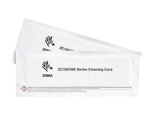 Zebra  ZC100/300 Cleaning Card Kit (5 Cards)