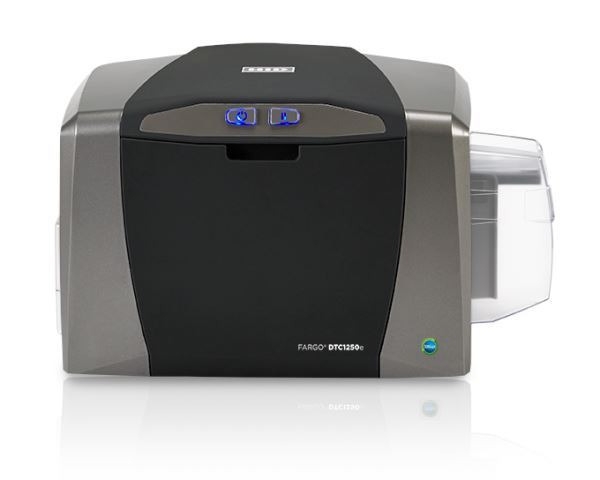 Fargo DTC1250e ID Card Printer with OMNIKEY 5121 Smart iCLASS & MIFARE Encoder (Single-Sided)