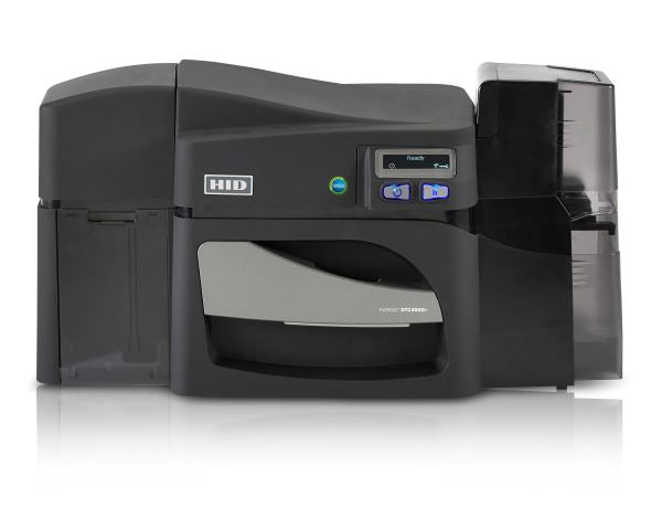 Fargo DTC4500e Plastic Card Printer with Lamination  ISO Magnetic Encoder and Locking Hoppers (dual-sided)