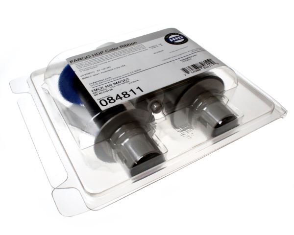 Fargo HDP8500 YMCK Full Colour Ribbon with Black Resin Panel 500 Images  084811 (500 images)