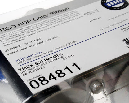 Fargo HDP8500 YMCK Full Colour Ribbon with Black Resin Panel 500 Images  084811 (500 images)