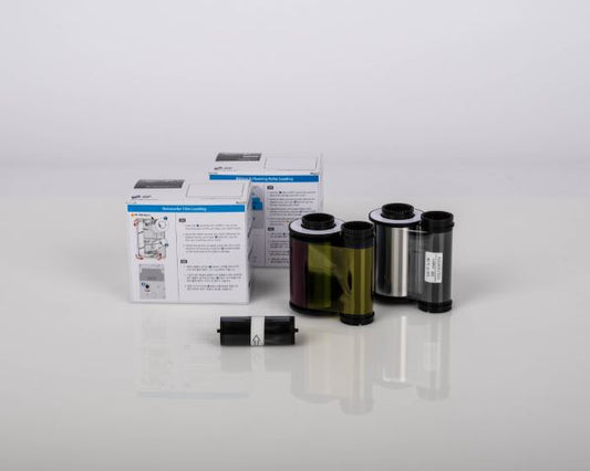 IDP Smart 653547 YMCK Ribbon & Retransfer Film Set (500 prints)