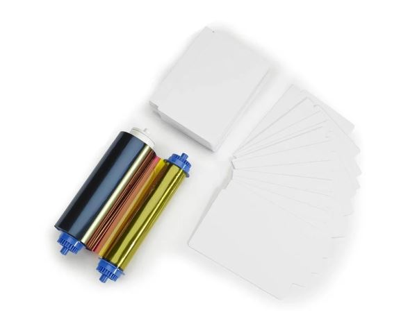Zebra 106000-10L2 Media Kit (400 Cards with 2 Slots + 400 YMCO Prints)
