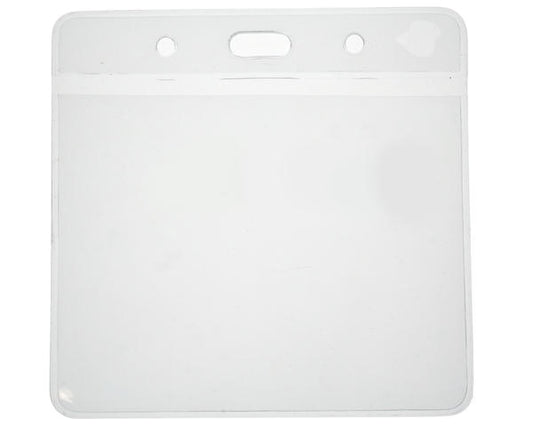 Vinyl Visitor Pass Card Holder 102x83 mm  Eco Friendly  Landscape (Pack of 100)