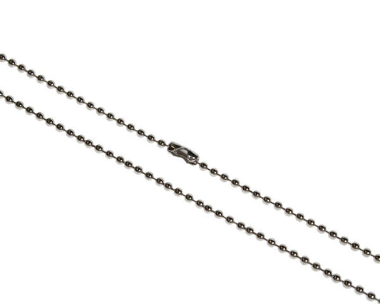 36inch Metal Bead Chain Necklace  Nickel Plated (Pack of 100)